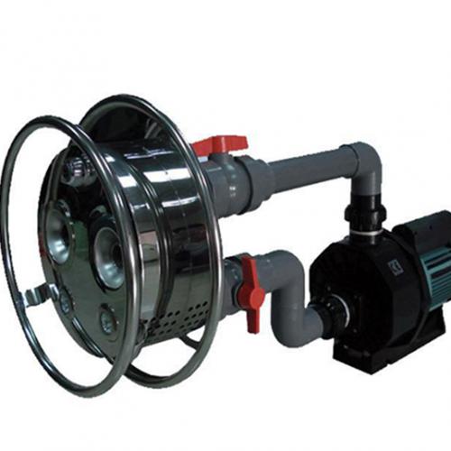 Swimming pool counter current swim training jet