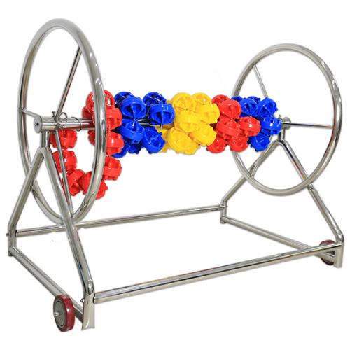 Swimming pool lane rope reel car